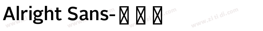 Alright Sans字体转换